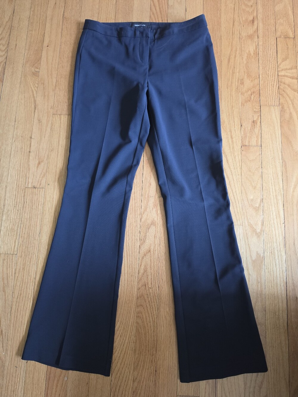 Derek Lam Mid Rise Bootcut Flare Trouser Pants Navy Blue Sz 6